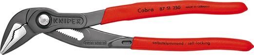 KNIPEX Wasserpumpenzange Cobra extra schlank 250mm Kunststoffüberzug atramentiert 87 51 250