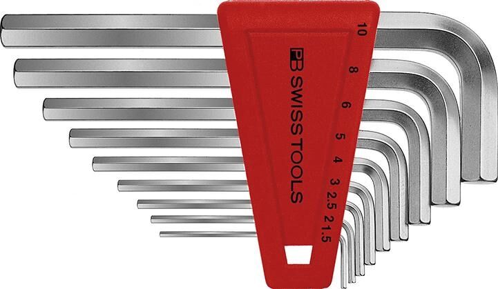 PB SWISS TOOLS SwissTools Winkelschraubendreher Set 1,5-10mm im Kunststoffhalter 9-teilig