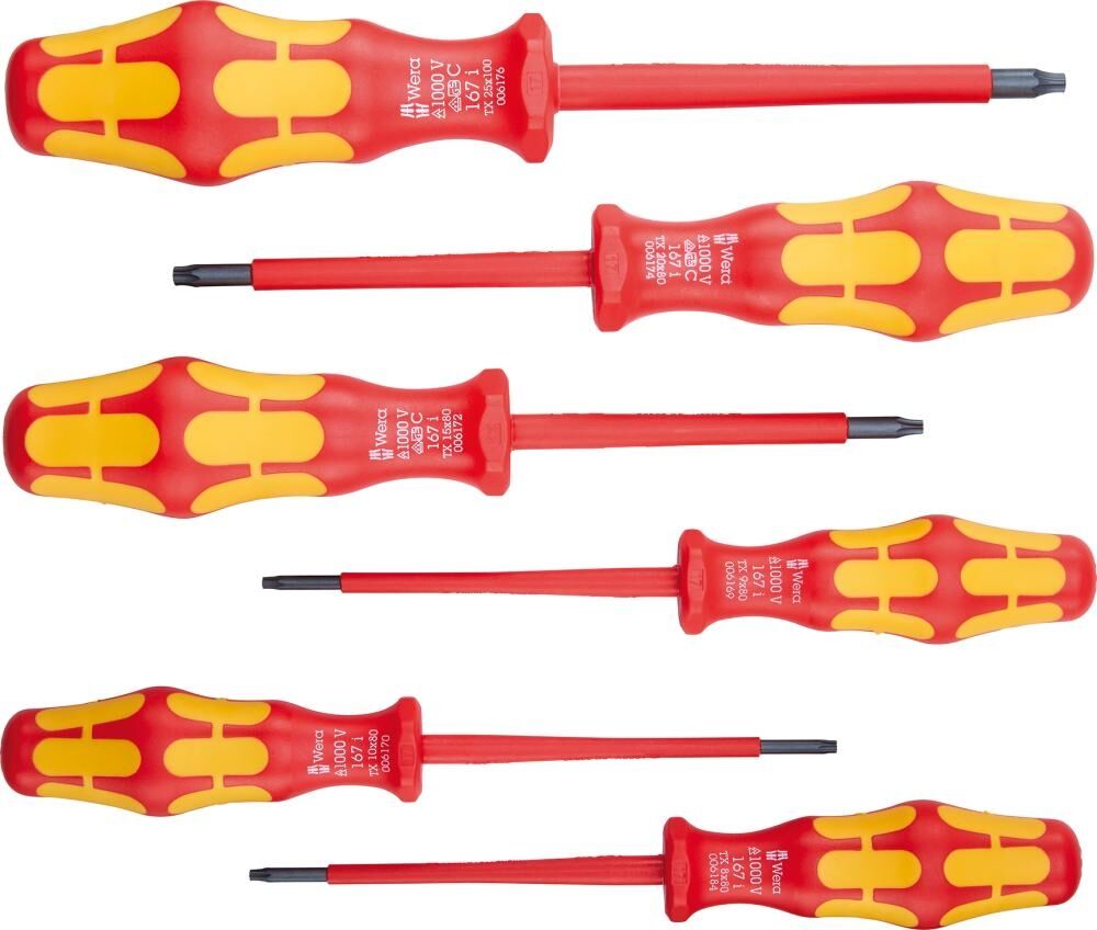 WERA 167 i/6 Schraubendreher Set Kraftform Plus Serie 100 VDE TX