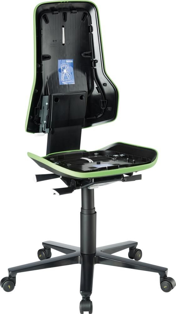BIMOS Basisstuhl ESD NEON 2 grün mit Rollen perman