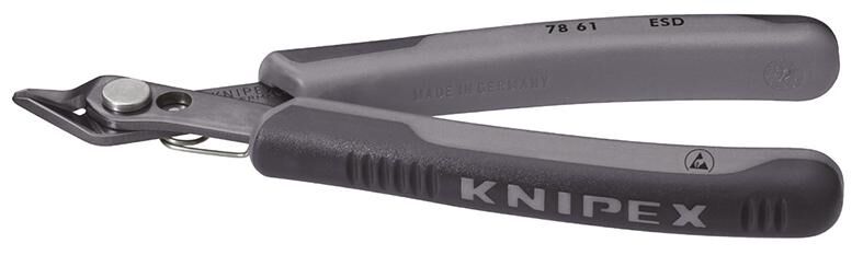 KNIPEX 78 61 125 ESD Electronic Super Knips ESD Mehrkohne-Hülle brüniert 125mm