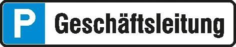 Parkplatzschild 520 x110 mm Alu, G-leit.