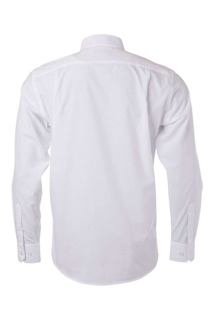 JAMES & NICHOLSON Langarmshirt Poplin Gr. XXL white JN678
