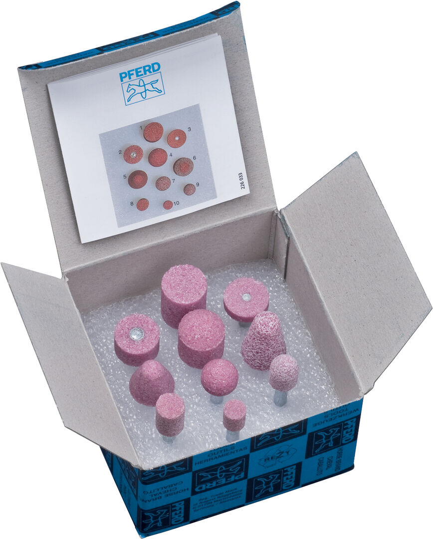 PFERD Schleifstift-Set EK grob 6mm Schaft Rüggeberg