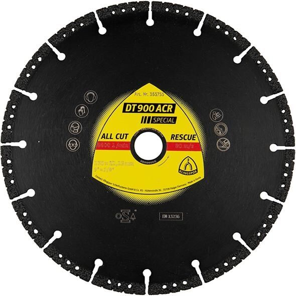 KLINGSPOR Diamanttrennscheibe DT 900 ACR Special 350x3,1x25,4mm