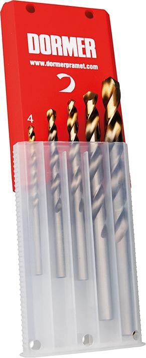 Dormer Spiralbohrer Set 4-10mm x1,0 A002 in Box 118G Typ N 4xD 5tlg.