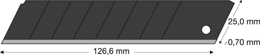 LUTZ Abbrechklinge 18mm black Pack a 50St.