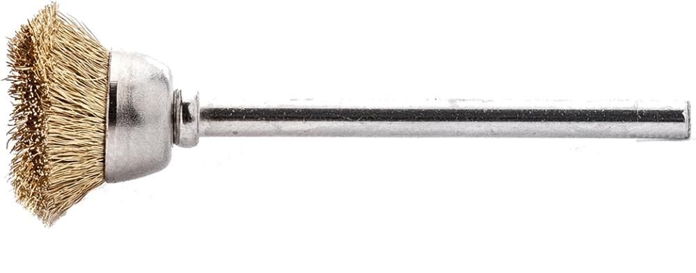 LESSMANN Miniatur-Topfbürste Messing gewellt 15x0,10mm