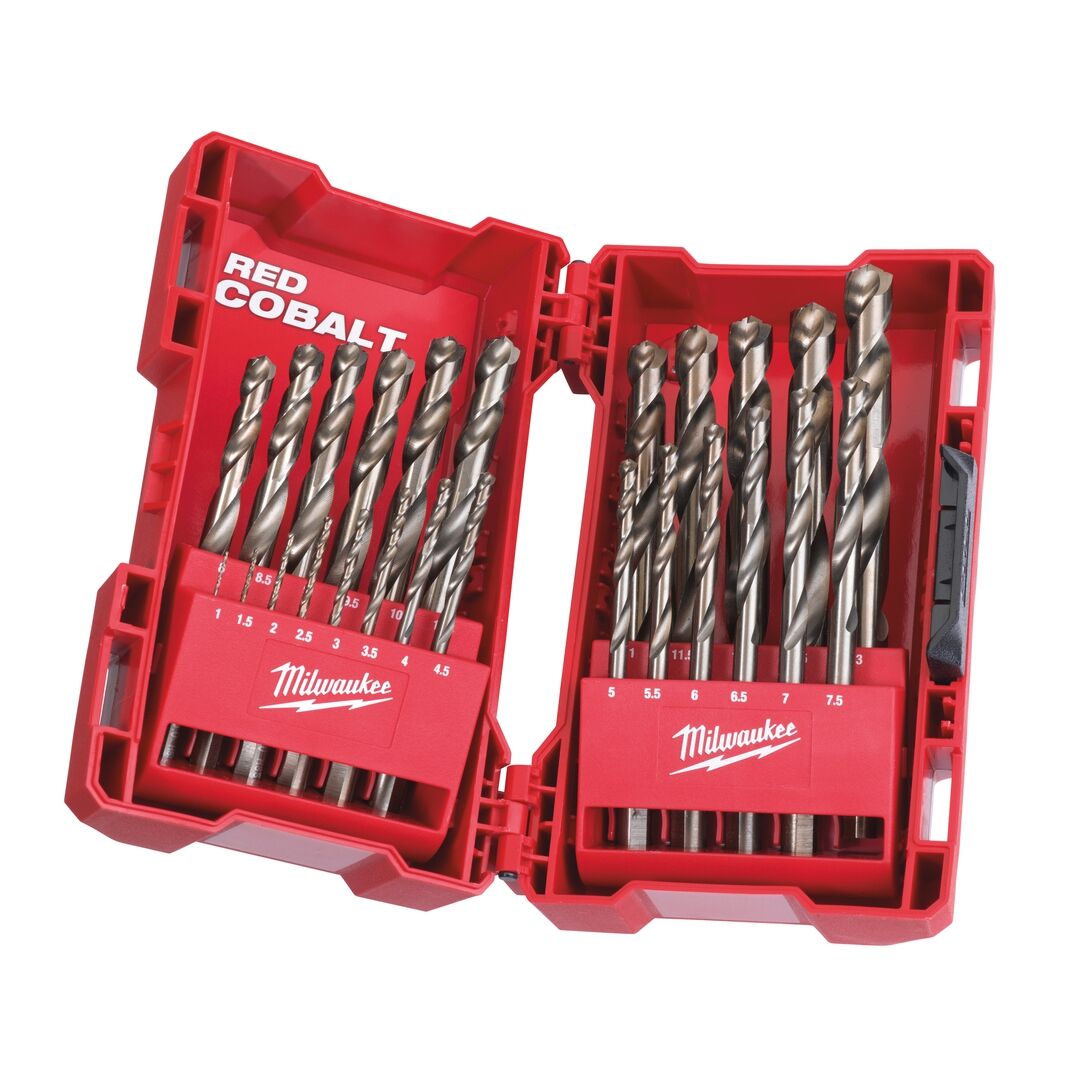 MILWAUKEE RED COBALT Metallbohrer HSS-G DIN 338 25teilig
