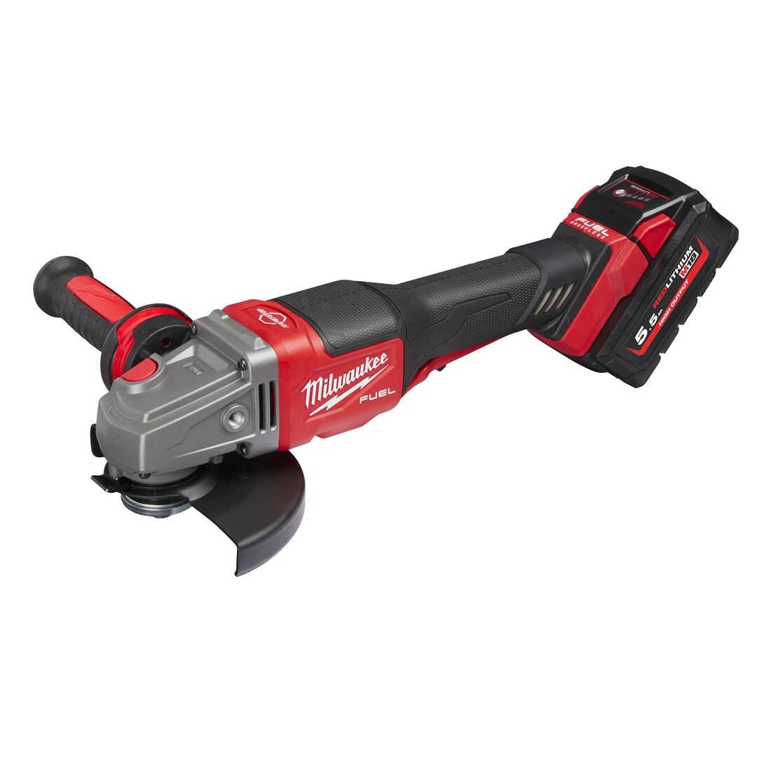 MILWAUKEE Akku-Winkelschleifer FHSAG125XPDB-552X 2x18V 5,5Ah Ladegerät