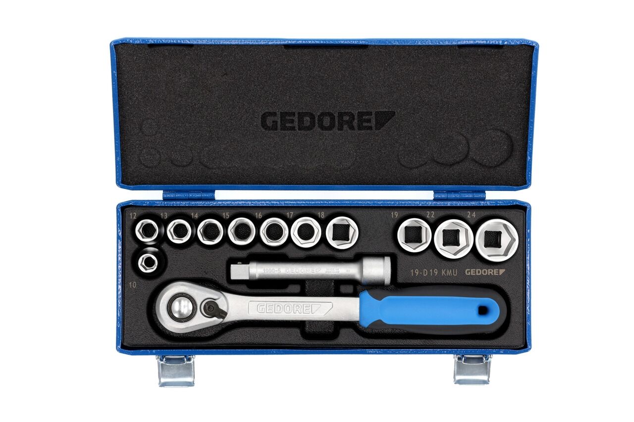 GEDORE Steckschlüssel-Set 1/2" 13-tlg 6-kant 10-24mm 19 KMU-20 2545810