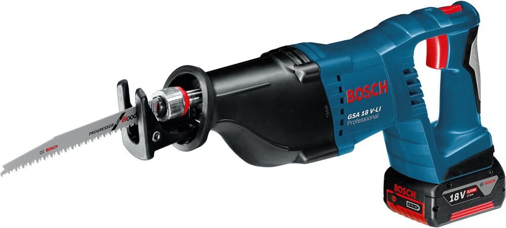 BOSCH Akku-Säbelsäge GSA 18 V-LI 2x5Ah Ladegerät L-BOXX