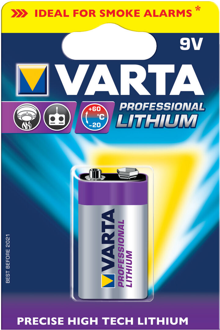 VARTA Batterie 6122301401 E-Block 9V 1.200mAh Lithium