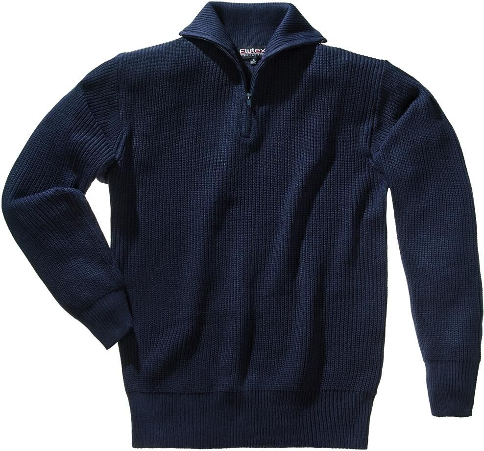 TROYER-PULLOVER Blau mit RV Gr. 2XL