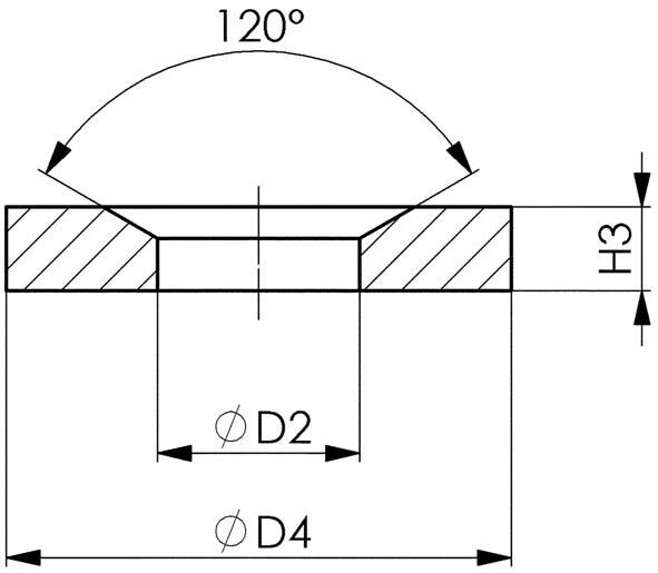 AMF Kegelpfanne M16 DIN6319G