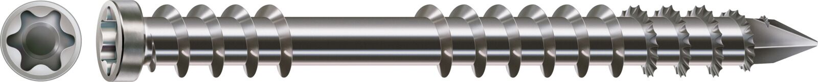 SPAX Terrassenschraube A2 T25 5x50mm Zylinderkopf Fixiergewinde T-STAR+ CUT 250 Stück