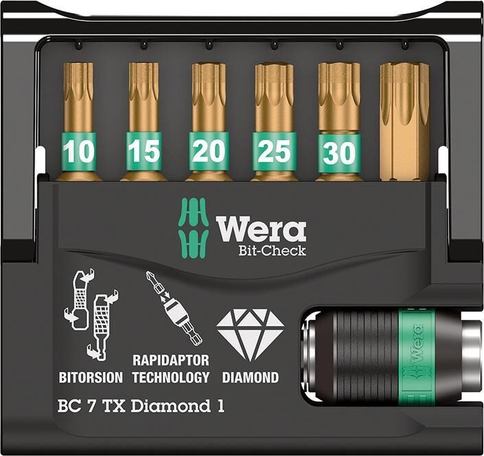 WERA Bit-Sortiment Bit-Check 7-teilig TX Diamond 1