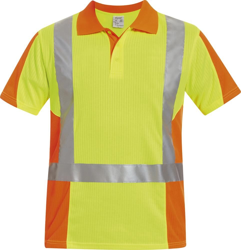 ELYSEE Warn-Poloshirt-Zwolle gelb/orange Gr. L