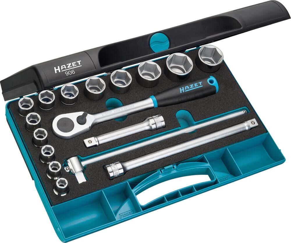 HAZET Steckschlüssel Set 1/2" 17-teilig