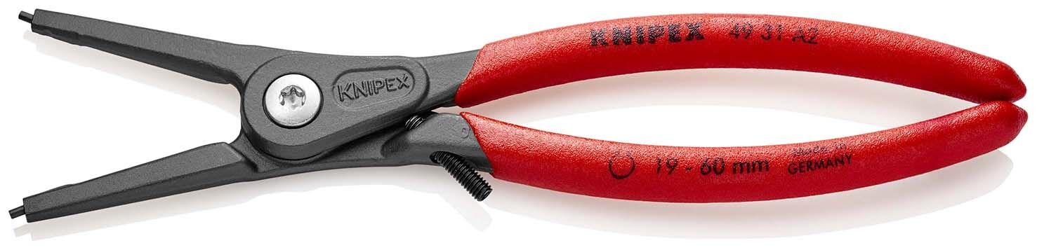 KNIPEX 49 31 A2 Präzisions- Sicherungsringzange f. Außenringe 180 mm
