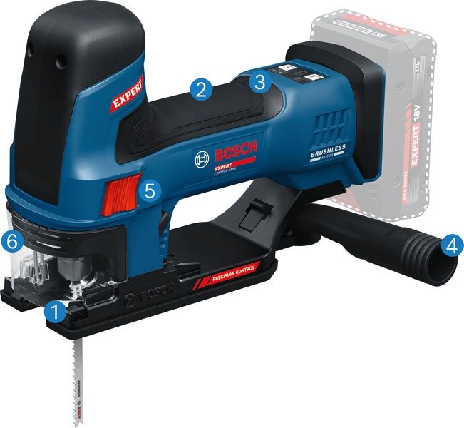 BOSCH Akku-Stichsäge EXST18V-155S solo, in L-BOXX