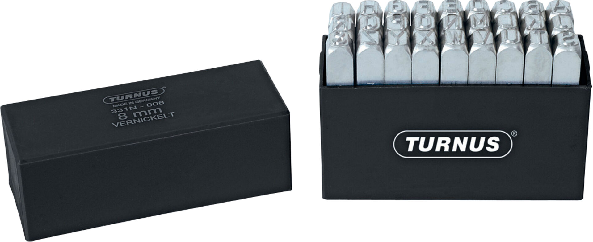 TURNUS Schlagbuchstabensatz vernickelt SH 12mm