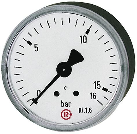 RIEGLER Manometer D 50mm 0-4bar G 1/4" rückseitig zentrisch
