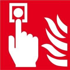 Rettungsschild Folie Brandmelder 150x150mm