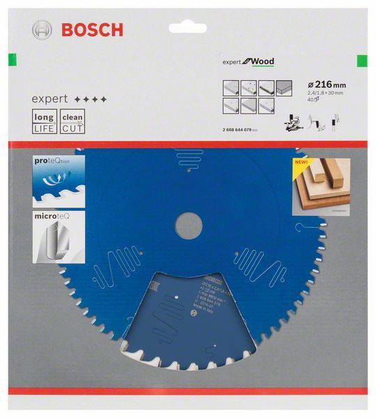 BOSCH Kreissägeblatt Expert for Wood 216x30x2,4/1,8mm 40 Z