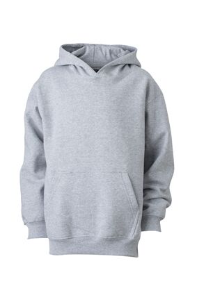 JAMES & NICHOLSON JN Hooded Sweat Junior JN047K 80%BW/20%PES grey-heather Größe XS