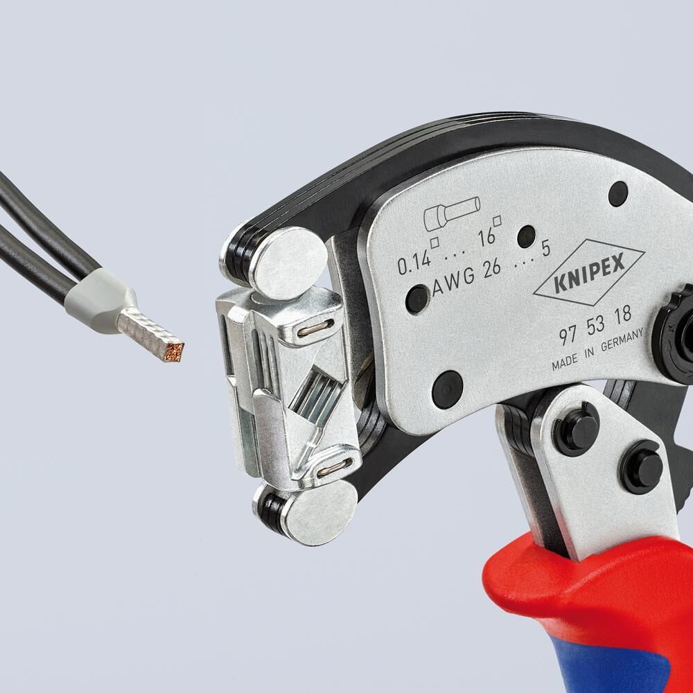 KNIPEX Crimpzange für Aderendhülsen Twistor 16 0,14-16qmm