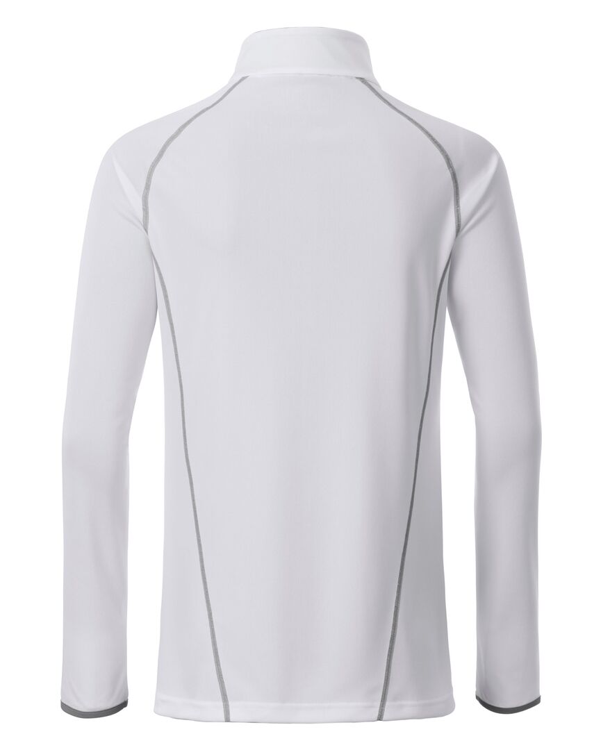 JAMES & NICHOLSON Langarmshirt Sport Gr. XL white/silver