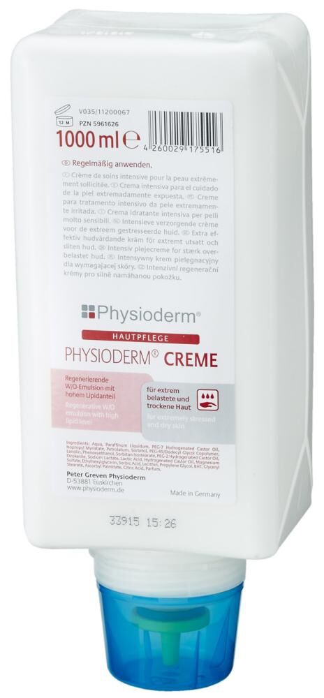 PHYSIODERM Hautpflegecreme 1000ml Varioflasche