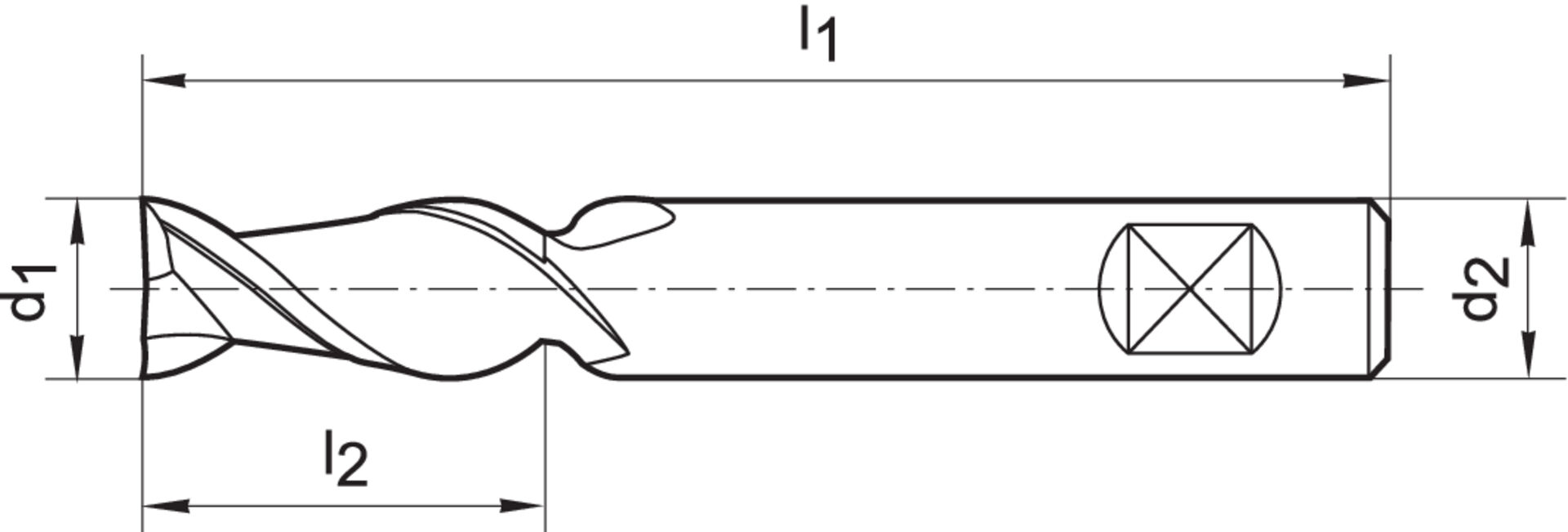 FORMAT Schaftfräser WN VHM K 16,0mm HB Z 2 W