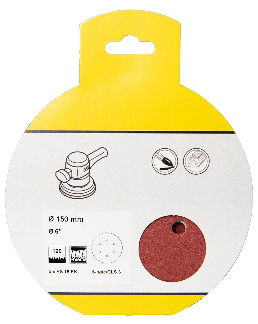 KLINGSPOR PS 18 EK Scheiben kletthaftend K. 40 Lochfür GLS3 SB 5er Pack 150mm