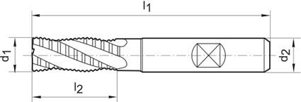 FORMAT Schruppfräser Set 6-16mm 5-teilig DIN844 K TiAlN