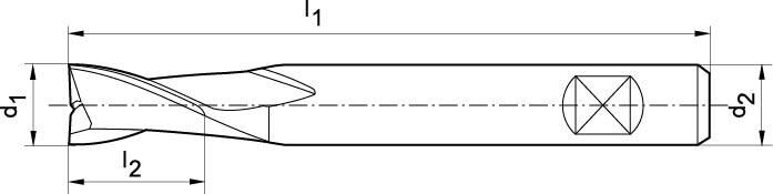 FORMAT Langlochfräser 5,00mm lang Typ WN HSSE