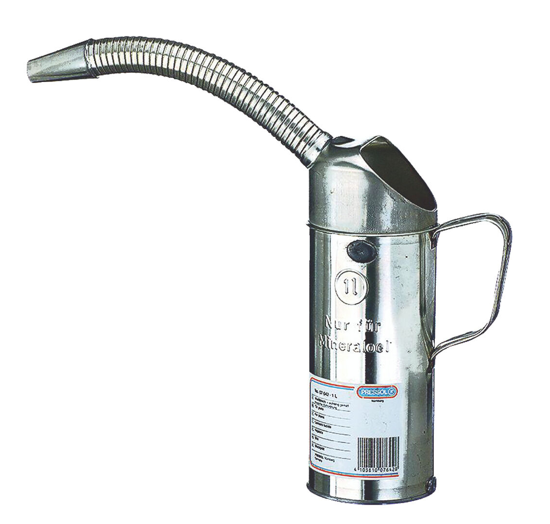PRESSOL Messbecher Weissblech 1,0l flex.Ausguss