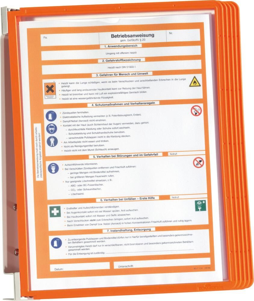 DURABLE Sichttafelsystem orange Vario Wall 5