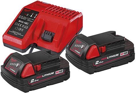 MILWAUKEE Starterset 2xM18 2Ah Ladegerät M12-18 C