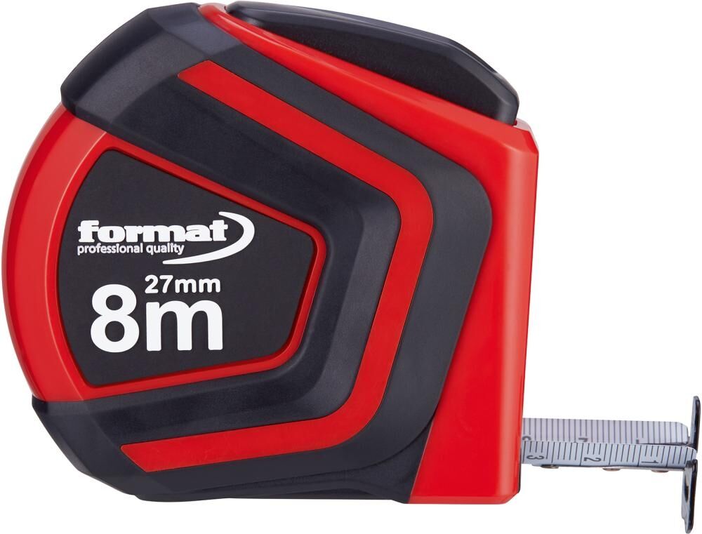 FORMAT Taschenbandmaß Autolock weiß 8m x 27mm