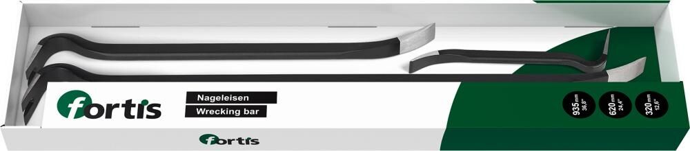 FORTIS Nageleisen-Set 320/620/935mm 3-teilig