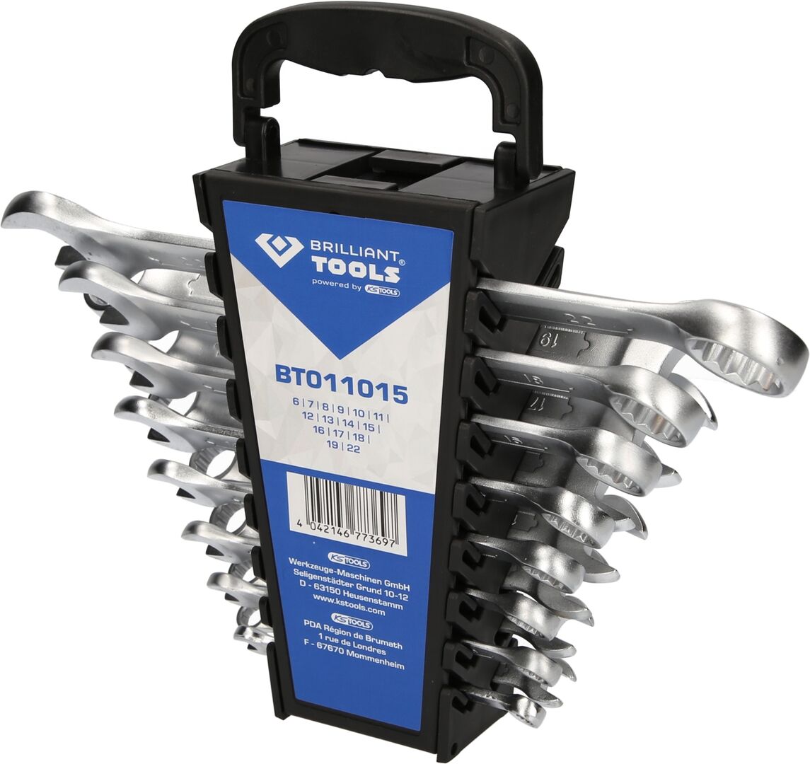 BRILLIANT TOOLS Gabelringschlüssel Set 15-teilig