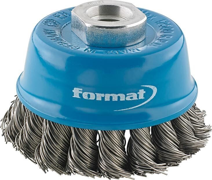 FORMAT Topfbürste Stahldraht gezopft M14 65x0,35mm