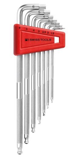 PB SWISS TOOLS SwissTools Winkelschraubendreher-Set im Kunststoffh. 7-tlg. 1,5-6mm SAFETY