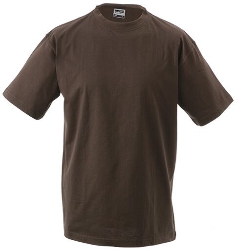 JAMES & NICHOLSON JN T-Shirt Round-T Heavy JN002 100%BW brown Größe XL