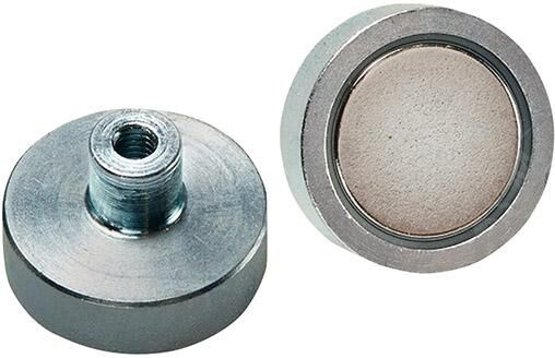 FORMAT NdFeB-Flachgreifer-Magnet mit Gewindebuchse 32x7,0 / 15,5mm