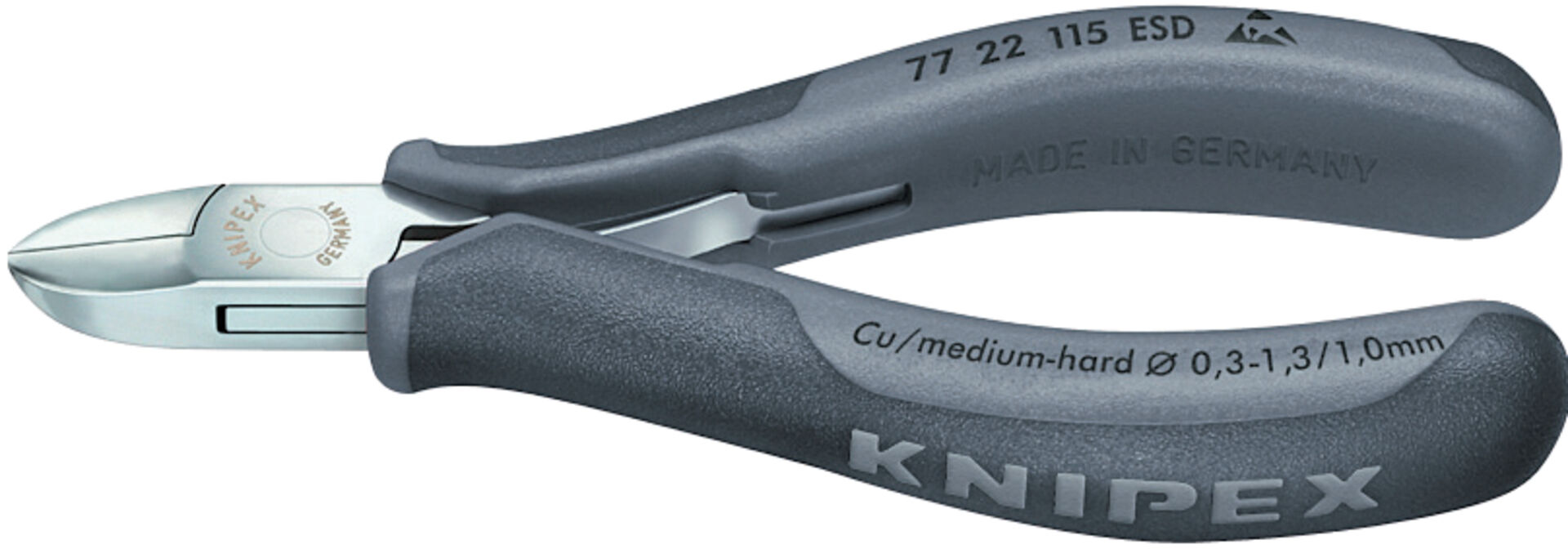 KNIPEX 77 22 115 ESD Elektronik-Seitenschneider ESD mit 115mm
