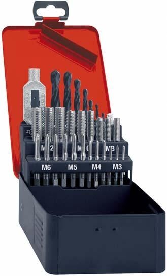 FORMAT Handgewindebohrer Set M3-M12 DIN352 HSS inkl. Kernbohrern