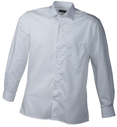 JAMES & NICHOLSON JN Mens Business Shirt lang JN606 100%BW white Größe 3XL